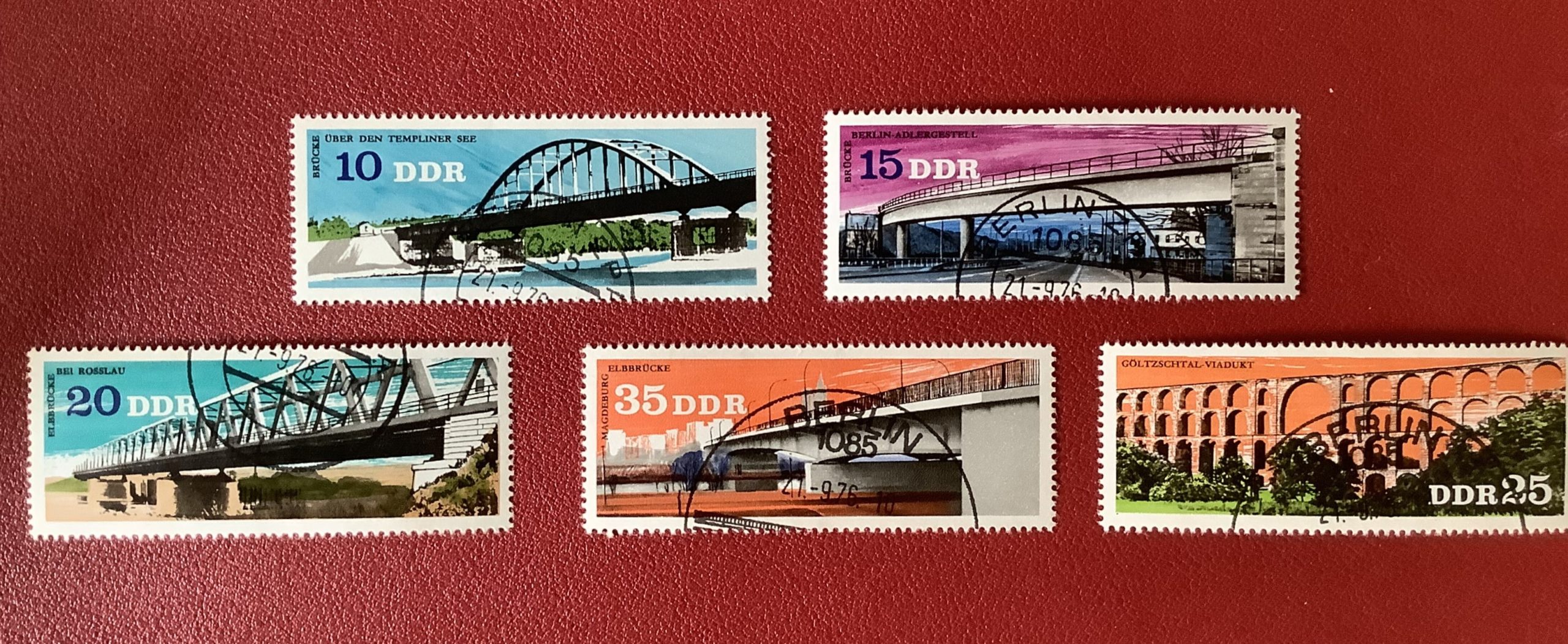 旧東ドイツ　橋　切手