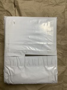 ebayで送った荷物が返送されてきた写真