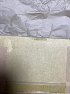 ebayで送った荷物が返送されてきた写真