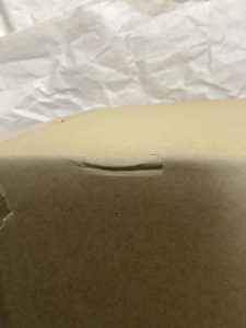 ebayで送った荷物が返送されてきた写真